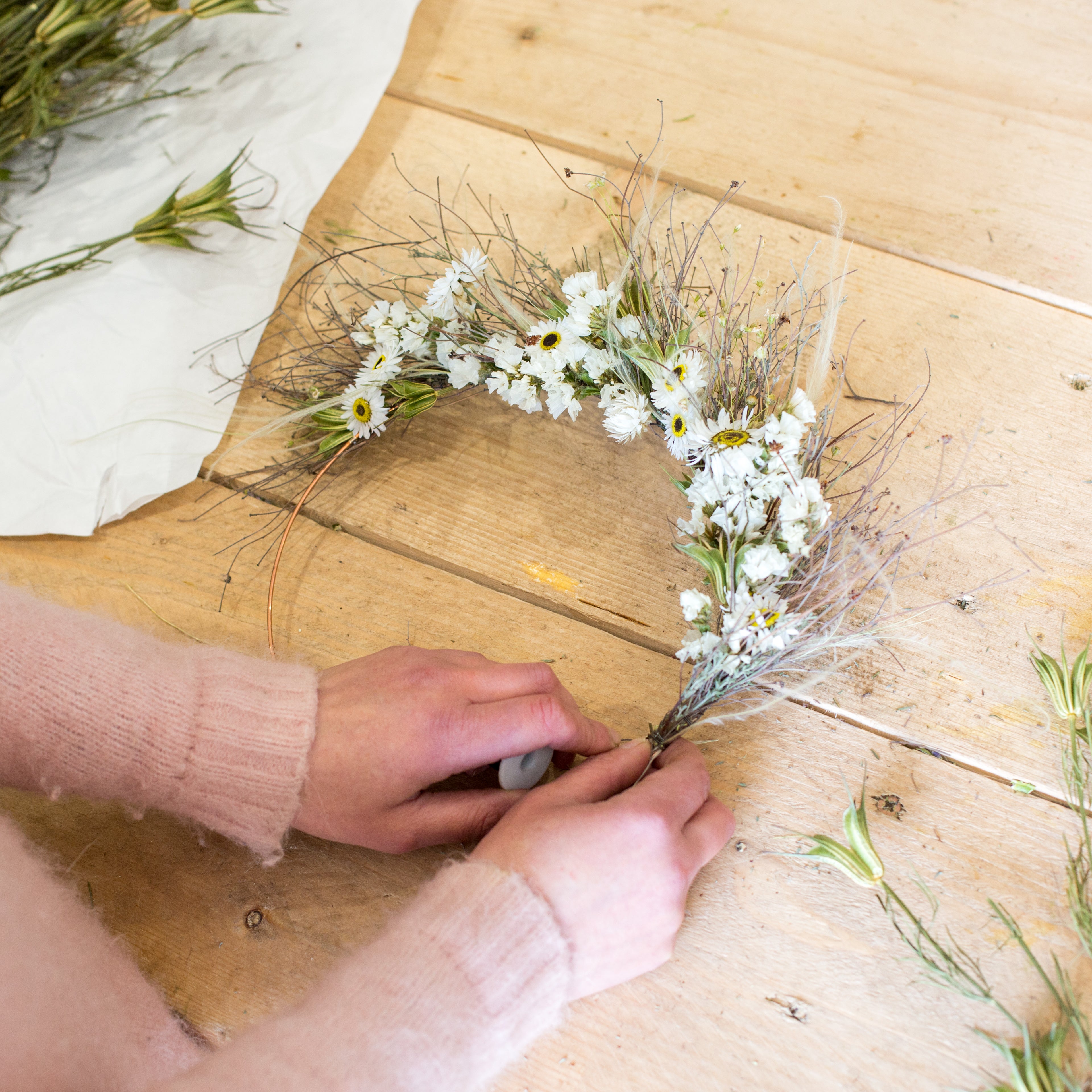 Dried Flower Wreath Workshop Saturday 28th February 2026 @ 10am - 12pm