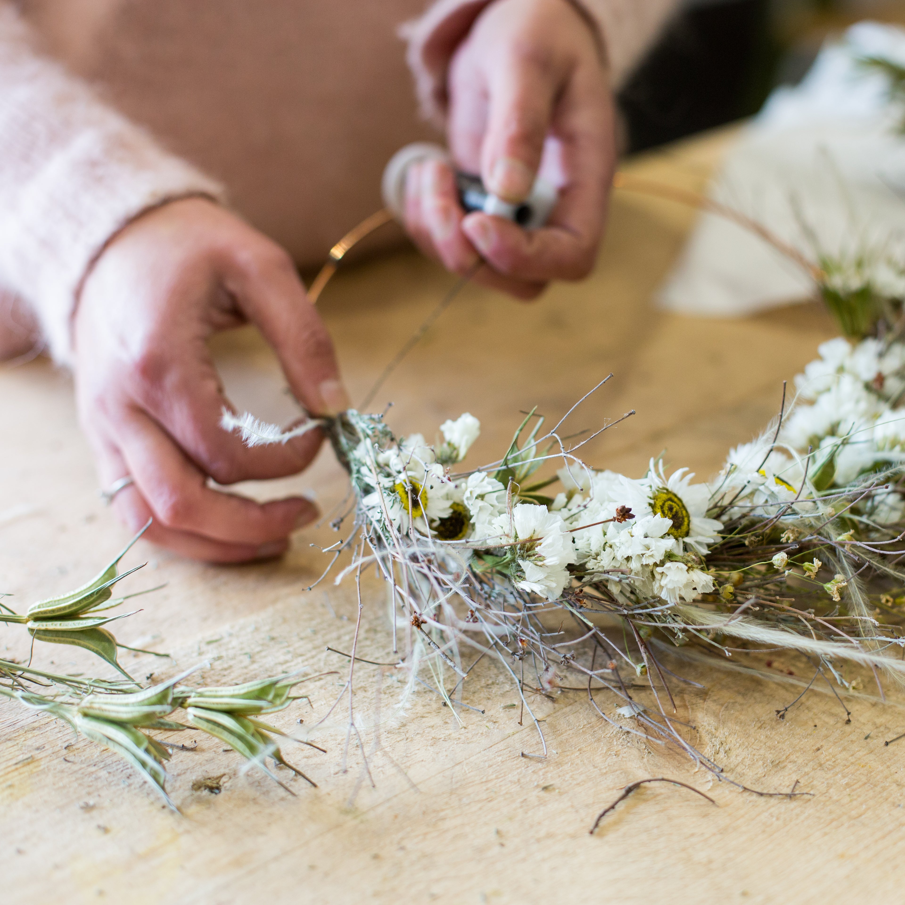 Dried Flower Wreath Workshop Saturday 28th February 2026 @ 10am - 12pm